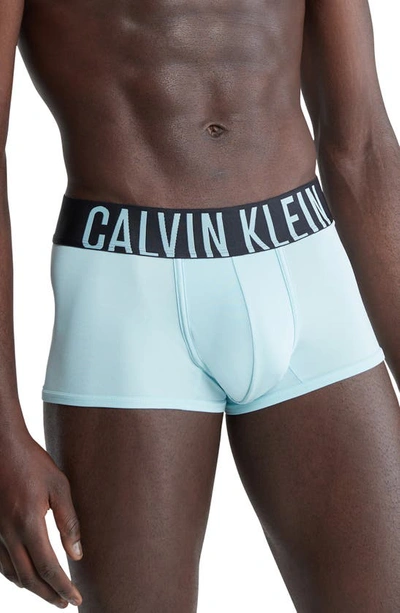 Shop Calvin Klein Assorted 3-pack Intense Power Micro Low Rise Trunks In Atlantic Multi