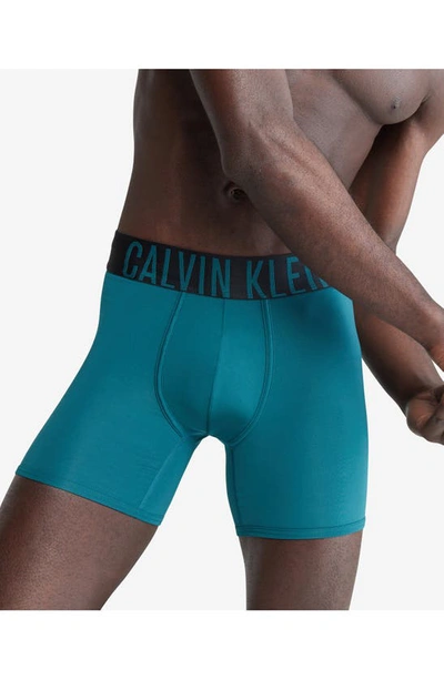 Shop Calvin Klein 3-pack Boxer Briefs In Atlantic Multi
