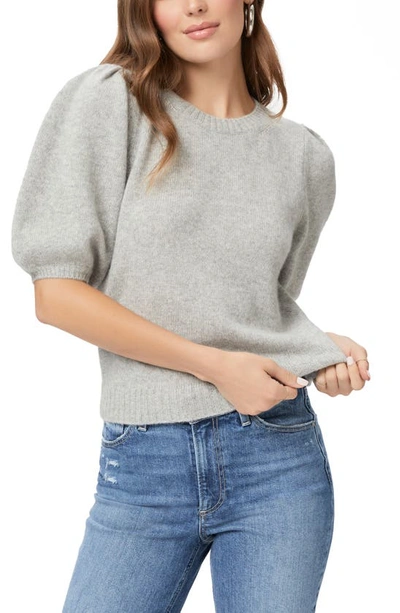 Shop Paige Lucerne Elbow Sleeve Sweater In Heathered Grey