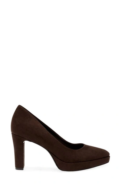 Shop Anne Klein Jael Platform Pump In Dk Brown Ms