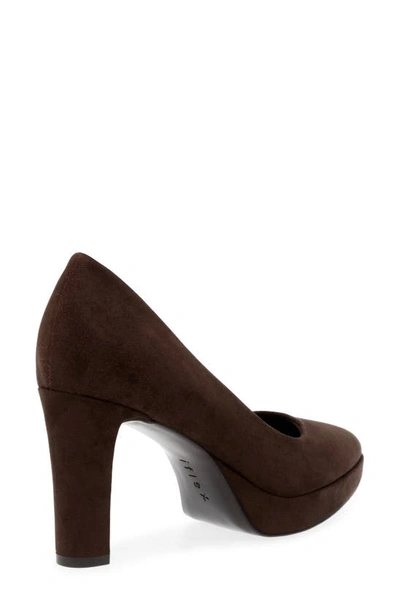 Anne Klein Jael Platform Pump In Dk Brown Ms