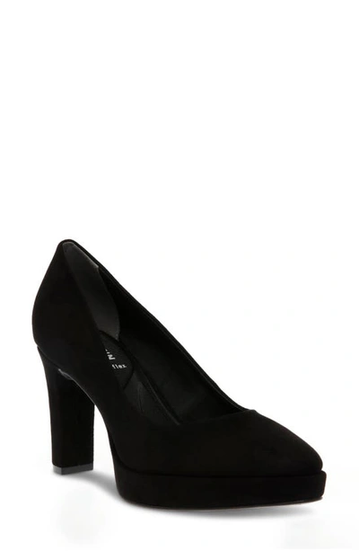 Shop Anne Klein Jael Platform Pump In Black Smooth