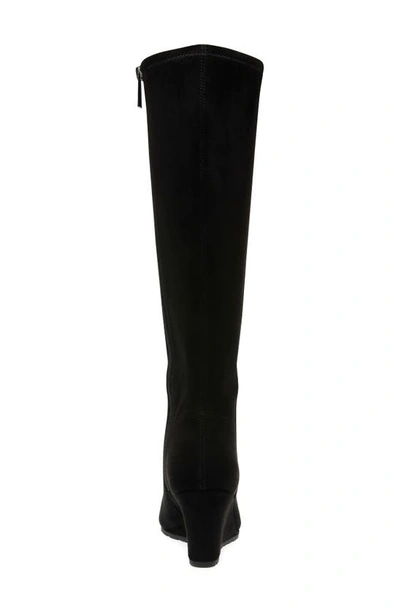 Shop Anne Klein Vella Knee High Wedge Boot In Black Ms