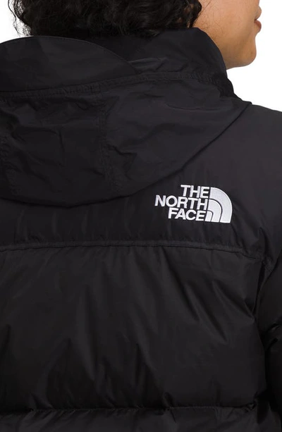 The North Face 1996 Retro Nuptse Hooded Quilted Shell Down Jacket In Recycled Tnf Black