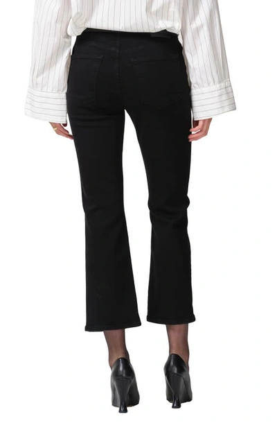Shop Citizens Of Humanity Isola Crop Flare Jeans In Plush Black
