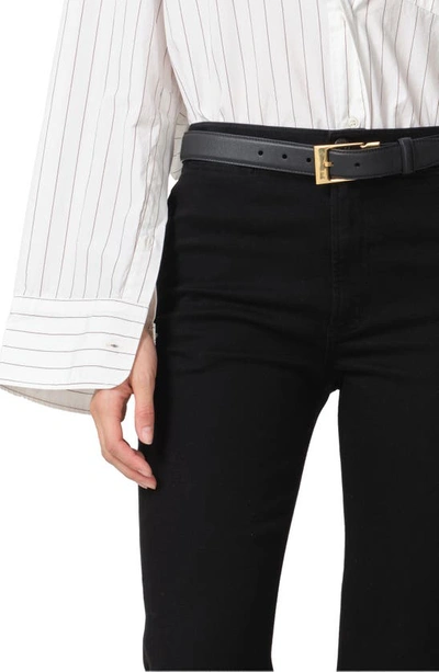 Shop Citizens Of Humanity Isola Crop Flare Jeans In Plush Black