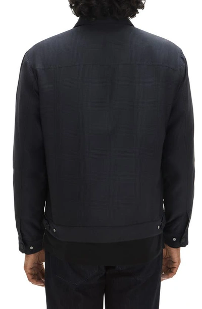 Robert Barakett Faux Leather Renoir Jacket In Navy