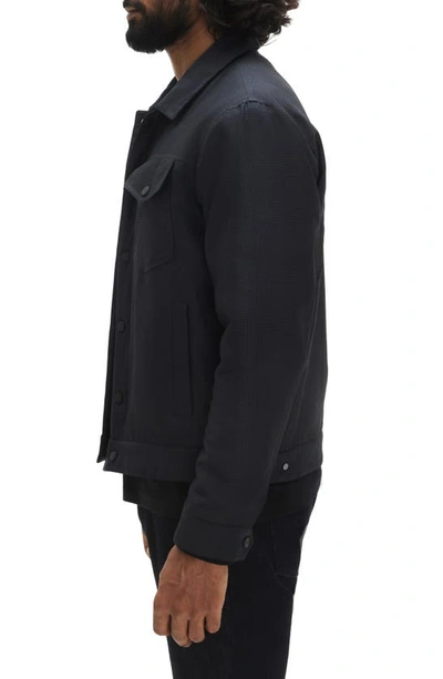 Robert Barakett Faux Leather Renoir Jacket In Navy