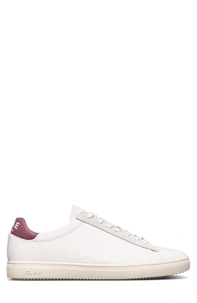 Shop Clae Bradley California Sneaker In White Leather Panama
