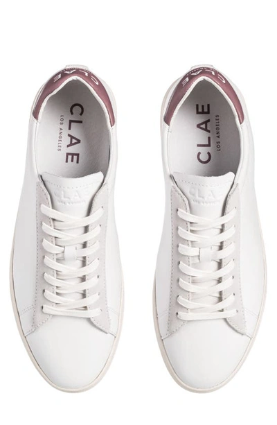 Shop Clae Bradley California Sneaker In White Leather Panama