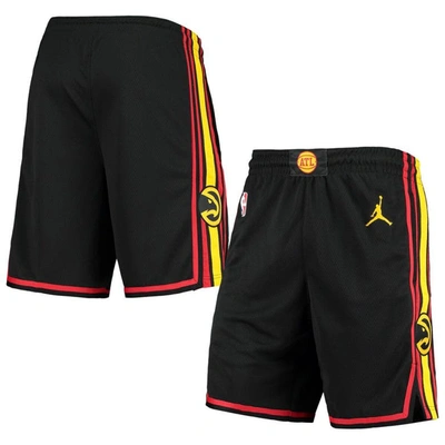 Shop Jordan Brand Black Atlanta Hawks Statement Edition Swingman Shorts