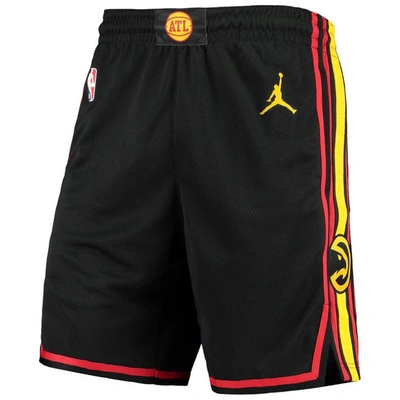 Shop Jordan Brand Black Atlanta Hawks Statement Edition Swingman Shorts