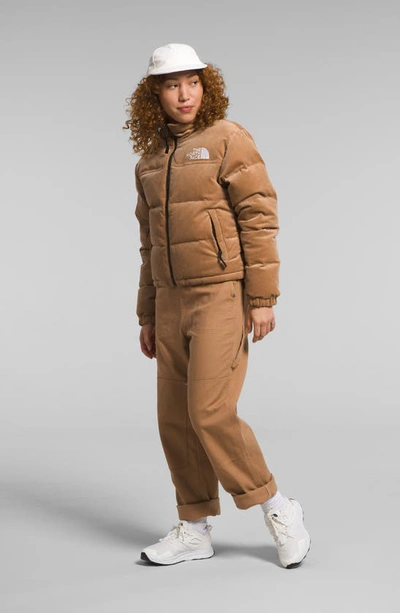 Shop The North Face 1992 Reversible 2-in-1 Nuptse® 600 Fill Power Down Jacket In Almond Butter/ Coal Brown