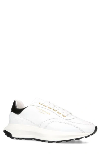 Shop Kurt Geiger Gaspar Sneaker In Open White