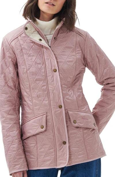 Barbour Cavalry Fleece Lined Quilted Jacket In Gardenia