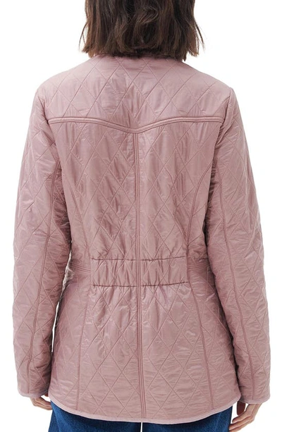 Barbour Cavalry Fleece Lined Quilted Jacket In Gardenia
