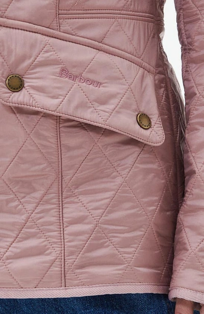 Barbour Cavalry Fleece Lined Quilted Jacket In Gardenia