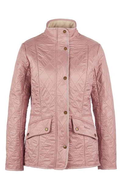 Barbour Cavalry Fleece Lined Quilted Jacket In Gardenia