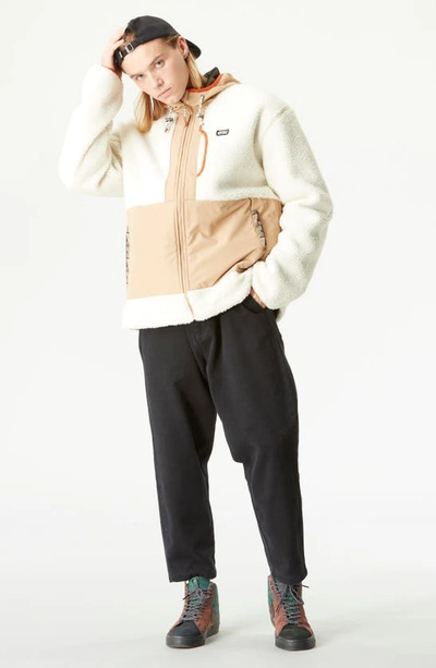 Shop Picture Organic Clothing Pemberton Hooded Fleece Jacket In Tofu-tanin