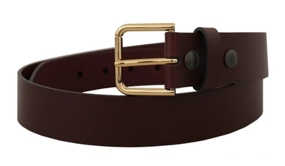 Shop Dolce & Gabbana Chic Brown Leather Belt – Timeless Men's Elegance