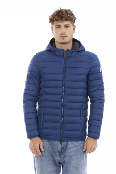 Shop Invicta Quilted Men's Hooded Men's Jacket In Blue