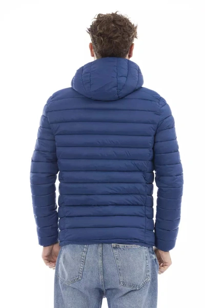 Shop Invicta Quilted Men's Hooded Men's Jacket In Blue