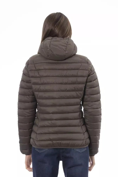 Shop Invicta Elegant Quilted Women's Hooded Women's Jacket In Brown