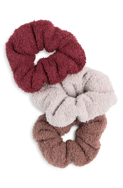 Shop Barefoot Dreams Set Of 3 Cozychic™ Scrunchies In Chesnut Multi
