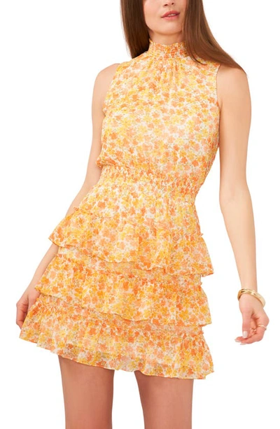 Shop 1.state Smock Neck Sleeveless Fit & Flare Dress In Corn Silk Yellow
