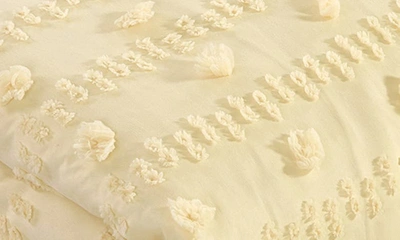 Shop Chic Athisa Jacquard Floral Appliqué Comforter & Sham Set In Sand