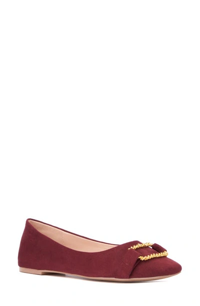 Shop New York And Company Niara Flat In Wine