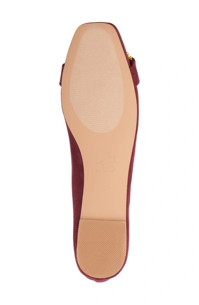 New York And Company Women's Niara- Flats With Gold Hardware Accent In Wine