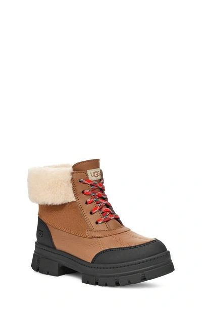 Shop Ugg Kids' Ashton Addie Waterproof Boot In Chestnut