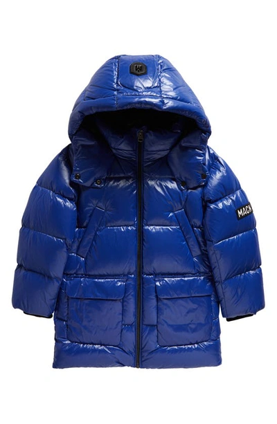 Shop Mackage Kennie Down Hooded Puffer Coat In Klein Blue