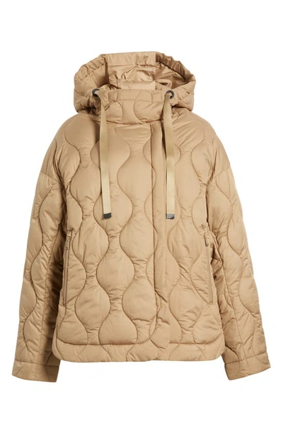Alp N Rock Nori Water Repellent Hooded Quilted Jacket In Dark Khaki