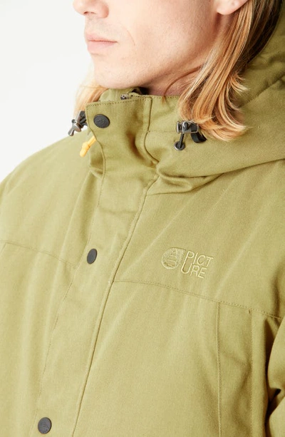 Shop Picture Organic Clothing Doaktown Water Repellent Hooded Parka In Army Green