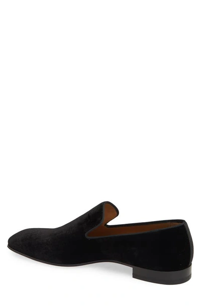 Shop Christian Louboutin Dandelion Venetian Loafer In Black/ Black Velvet