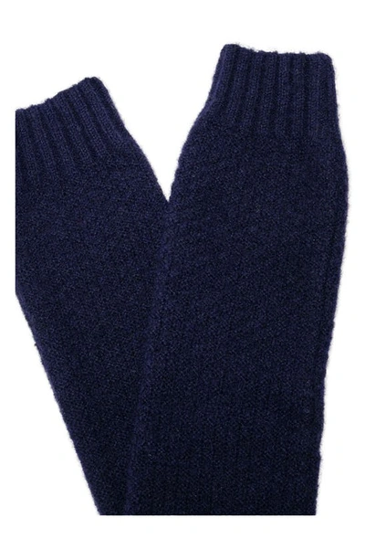 Shop Free People Amour Knit Arm Warmers In Navy