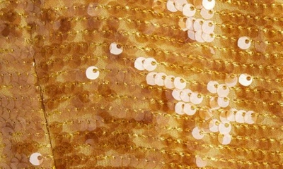 Shop Erdem Sequin Long Sleeve Gown In Gold