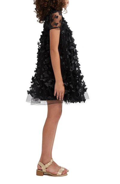 Shop Bardot Junior Kids' Butterfly Trapeze Party Dress In Black