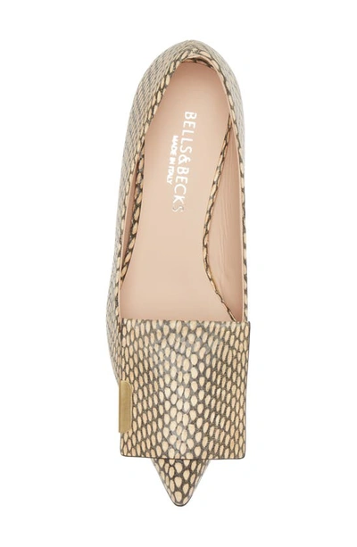 Bells & Becks Allegra Pointed Toe Flat In Tan