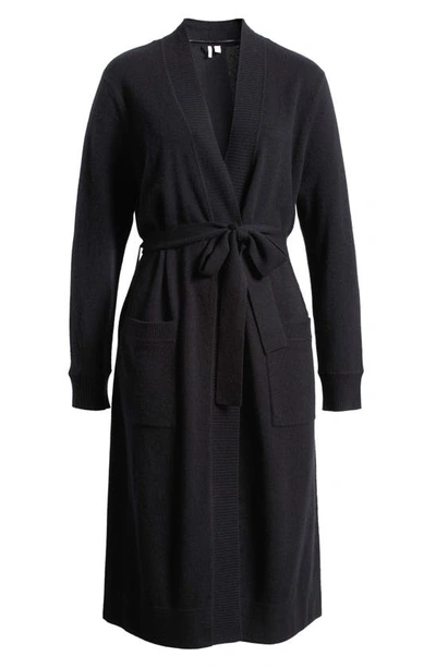 Shop Nordstrom Cashmere Robe In Black Rock