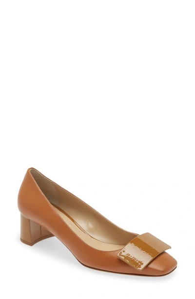 Shop Bells & Becks Sofia Square Toe Pump In Camel