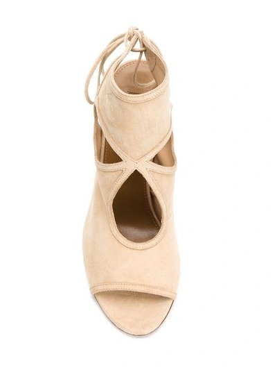 Shop Aquazzura Sexy Thing Sandals In Neutrals