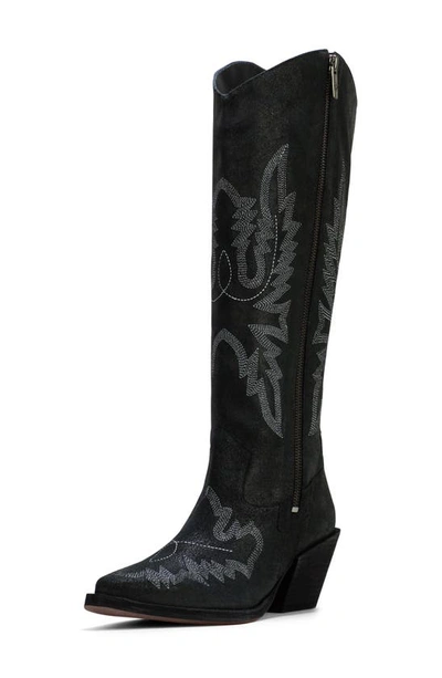 Shop Donald Pliner Kaytee Pointed Toe Western Boot In Black