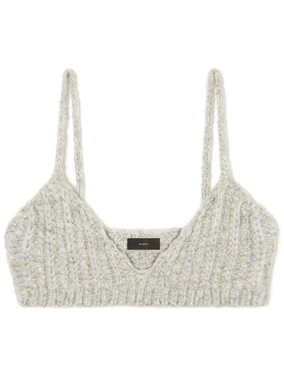 Shop Alanui The Astral Knitted Bralette In Gold