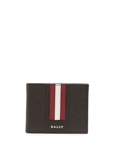 Shop Bally Logoed Wallet In Brown
