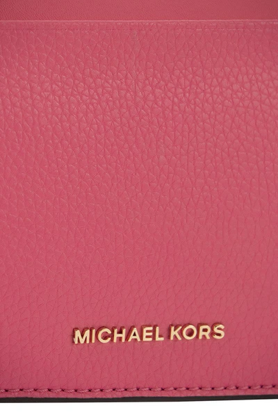 Shop Michael Kors Empire - Leather Shoulder Bag In Pink