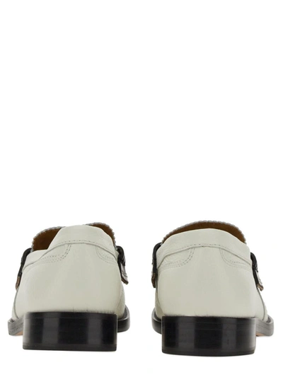 College Leather Loafers In White