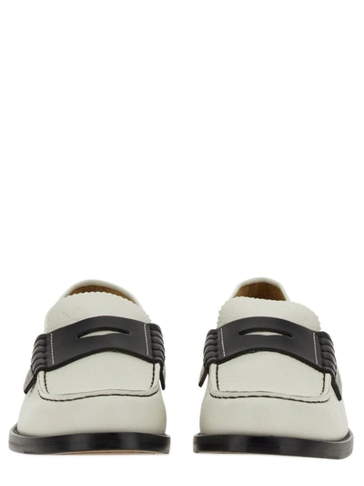 College Leather Loafers In White